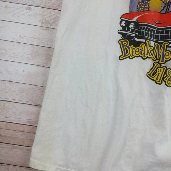 Vintage 1997 Freaknik Atlanta Q-Tees Distressed Single Stitch Tee Shirt XL - Picture 6 of 16